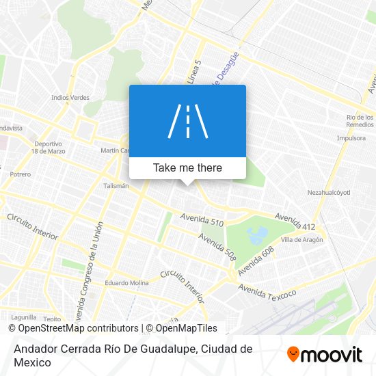 Andador Cerrada Río De Guadalupe map