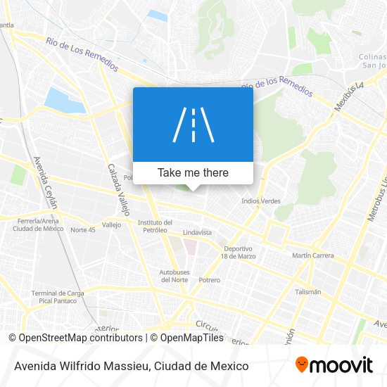 Mapa de Avenida Wilfrido Massieu