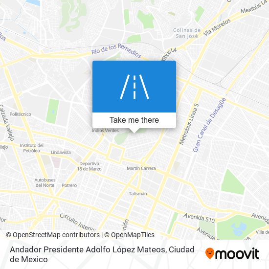 Andador Presidente Adolfo López Mateos map