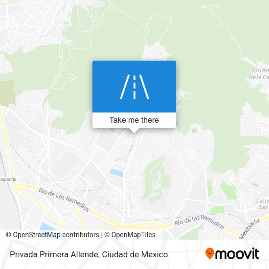 Privada Primera Allende map