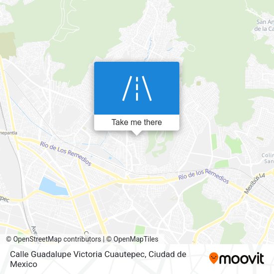 Calle Guadalupe Victoria Cuautepec map