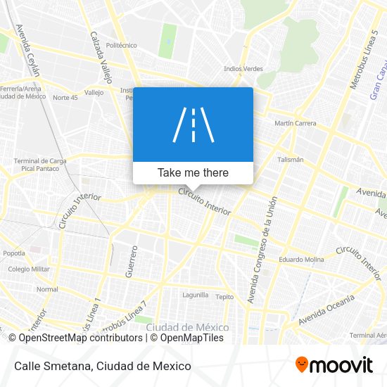 Calle Smetana map