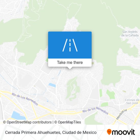 Cerrada Primera Ahuehuetes map