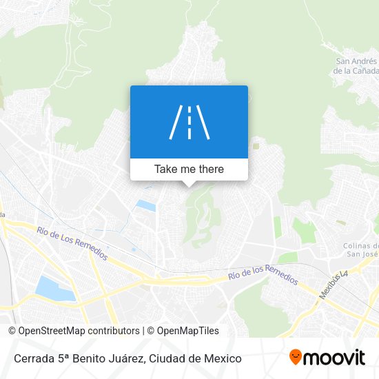 Mapa de Cerrada 5ª Benito Juárez