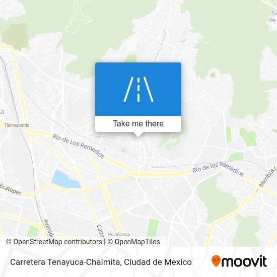 Carretera Tenayuca-Chalmita map