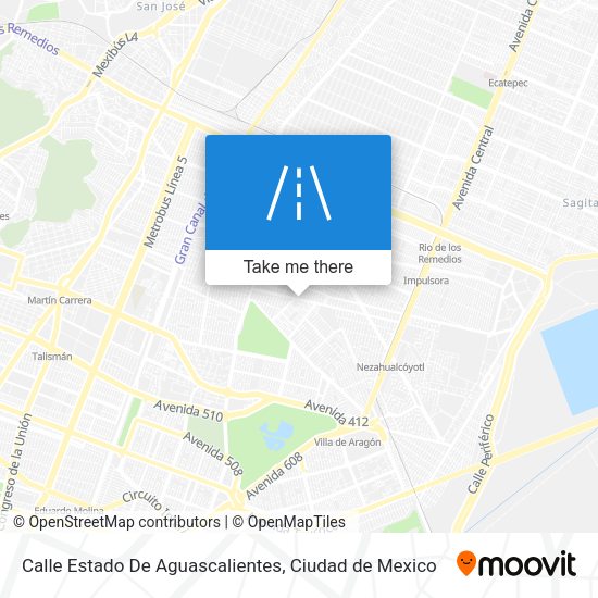 Mapa de Calle Estado De Aguascalientes