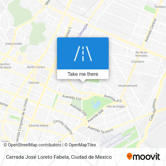 Cerrada José Loreto Fabela map