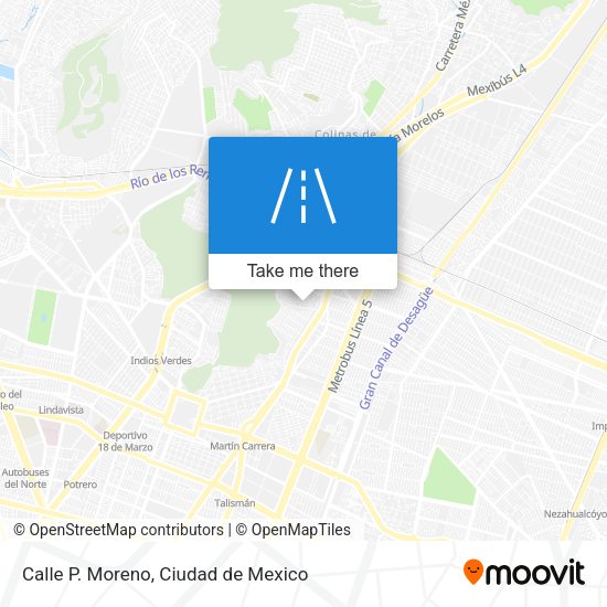 Mapa de Calle P. Moreno