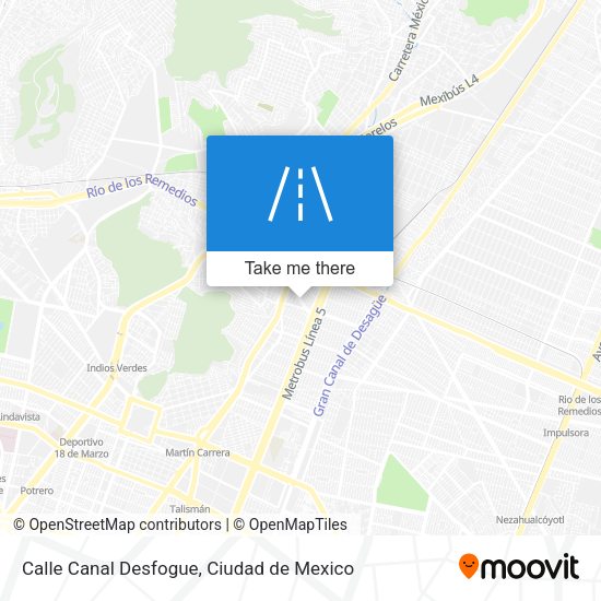 Calle Canal Desfogue map