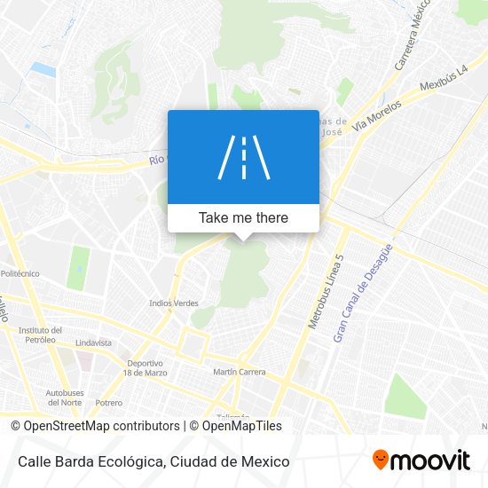 Mapa de Calle Barda Ecológica