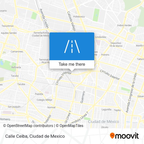Mapa de Calle Ceiba
