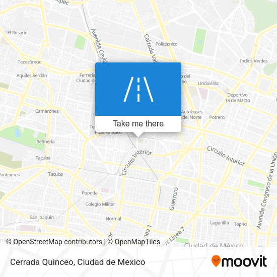 Mapa de Cerrada Quinceo