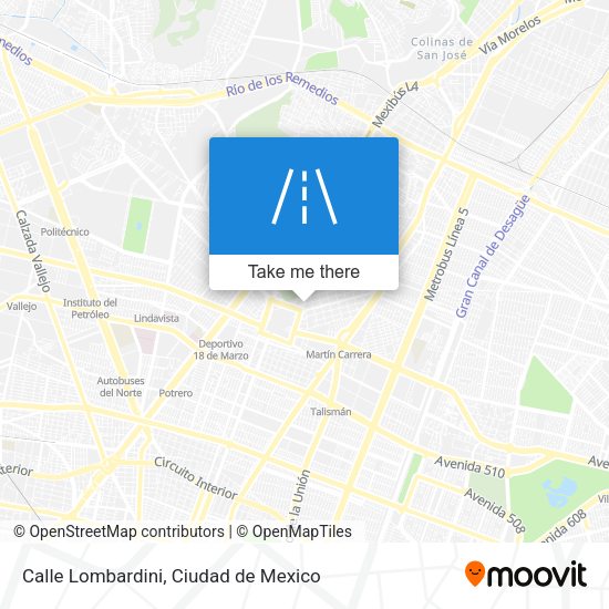 Calle Lombardini map