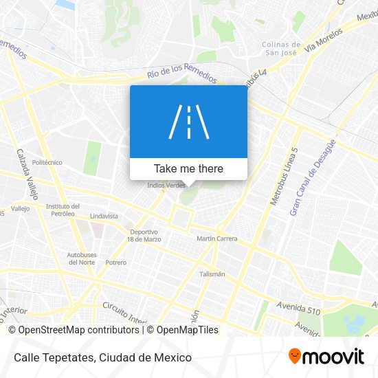 Mapa de Calle Tepetates