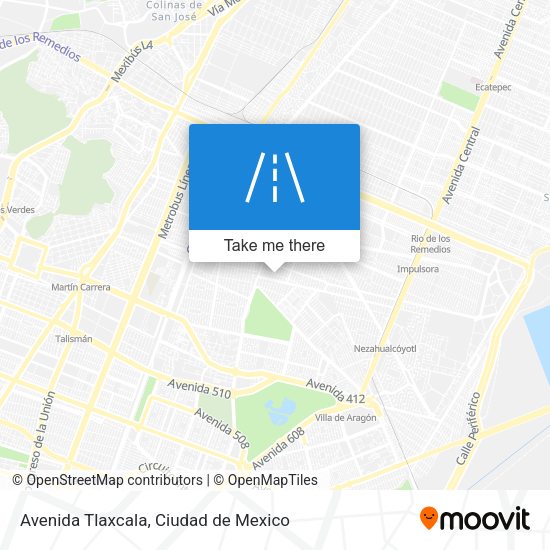 Mapa de Avenida Tlaxcala
