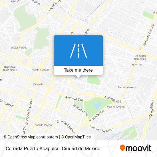 Cerrada Puerto Acapulco map