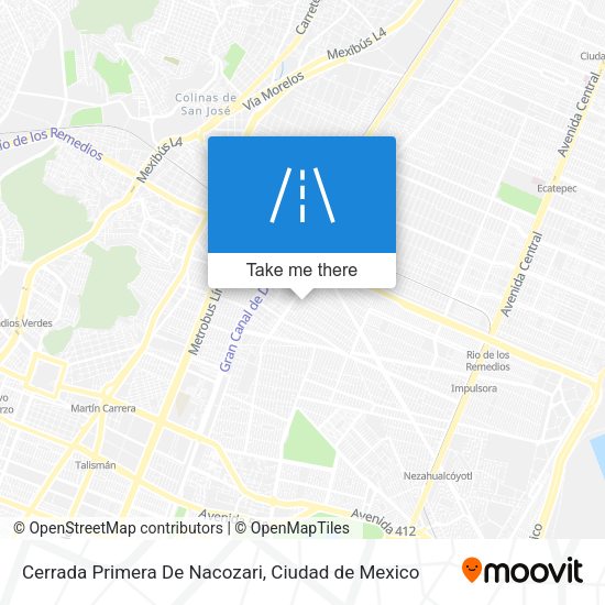 Mapa de Cerrada Primera De Nacozari