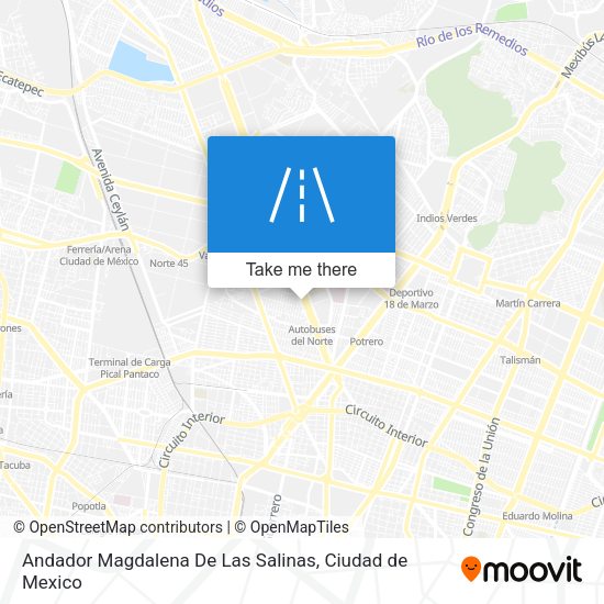 Andador Magdalena De Las Salinas map