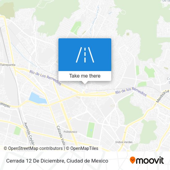 Mapa de Cerrada 12 De Diciembre