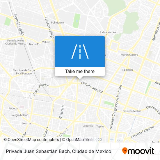 Mapa de Privada Juan Sebastián Bach