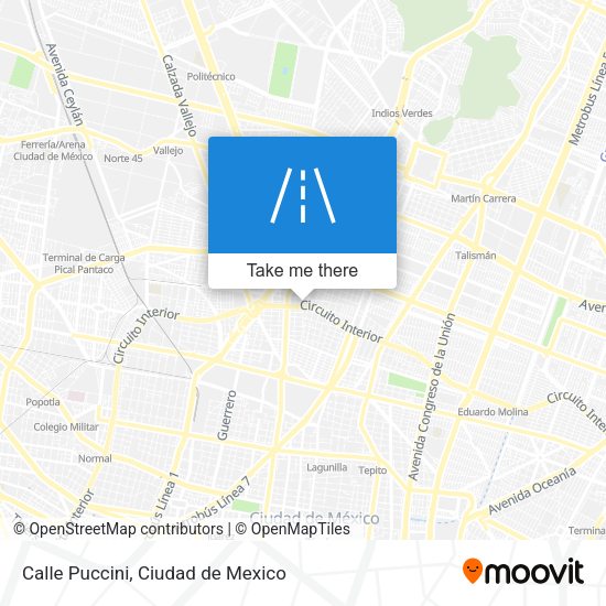 Mapa de Calle Puccini