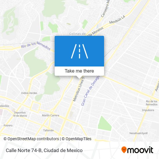 Calle Norte 74-B map