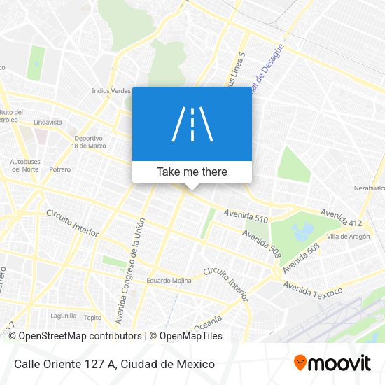 Calle Oriente 127 A map