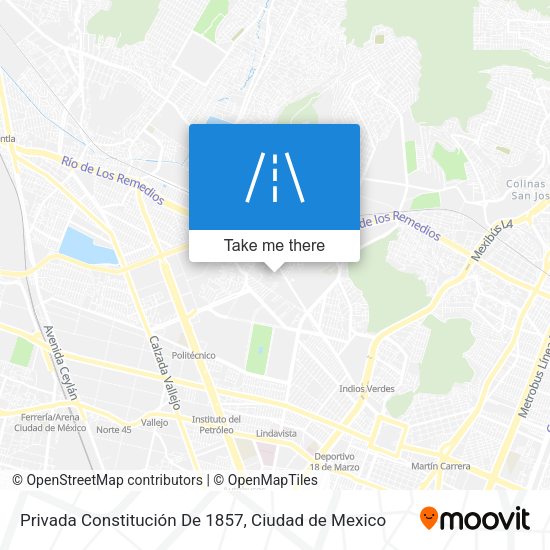 Mapa de Privada Constitución De 1857