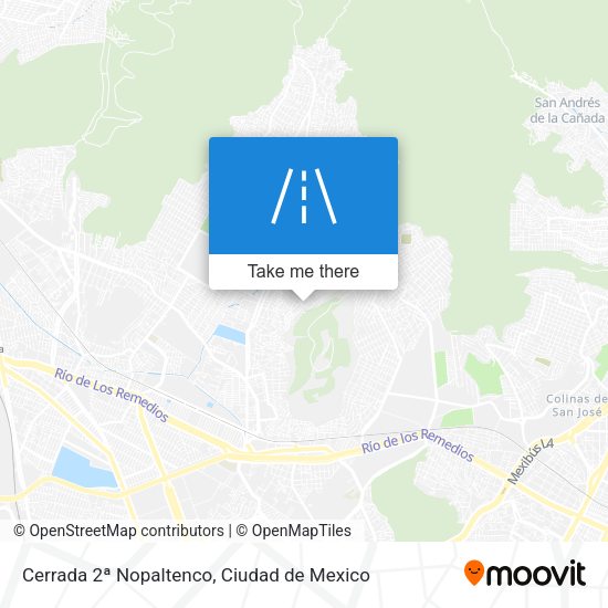 Mapa de Cerrada 2ª Nopaltenco