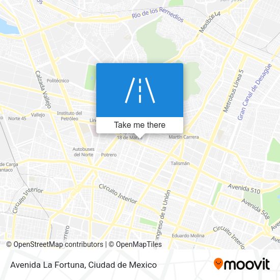 Mapa de Avenida La Fortuna