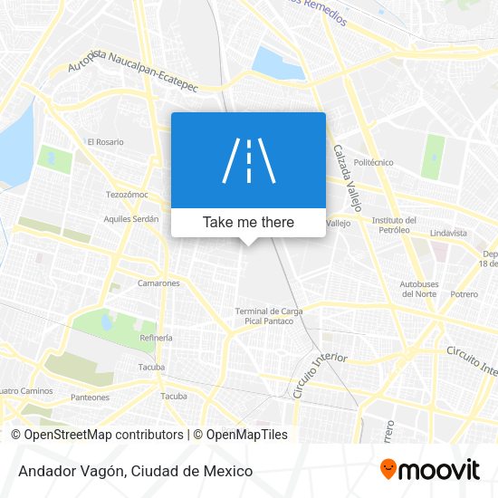 Andador Vagón map