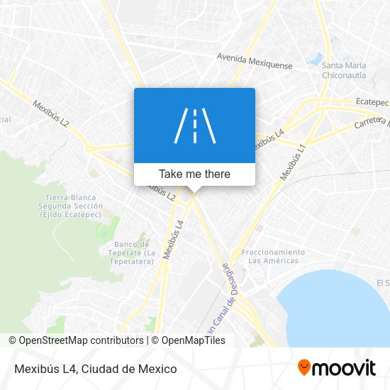 Mexibús L4 map