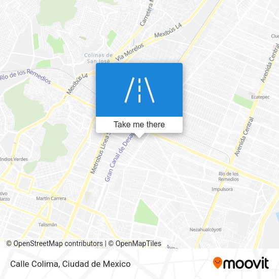 Mapa de Calle Colima
