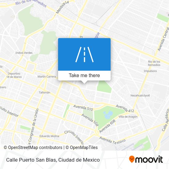 Calle Puerto San Blas map
