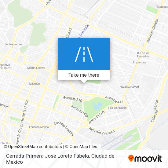 Mapa de Cerrada Primera José Loreto Fabela