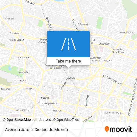 Mapa de Avenida Jardín