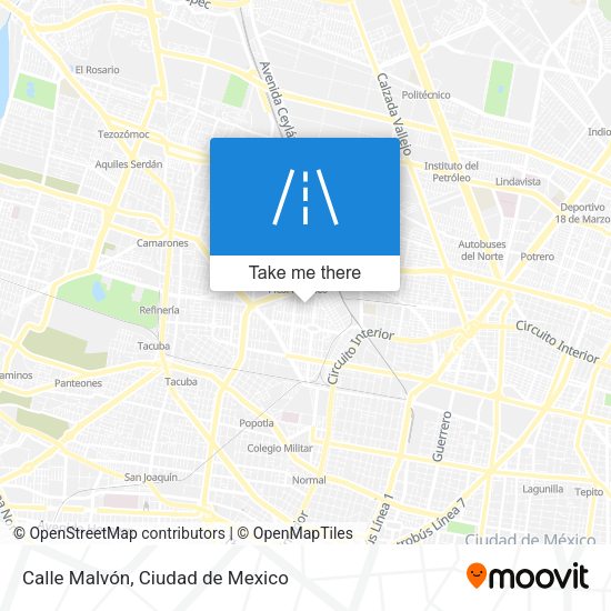 Calle Malvón map
