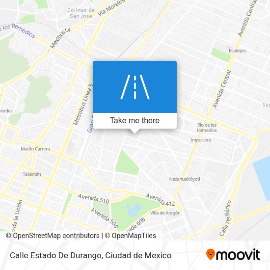 Calle Estado De Durango map