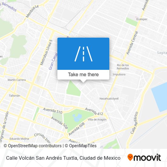Mapa de Calle Volcán San Andrés Tuxtla