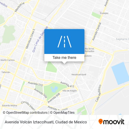 Avenida Volcán Iztaccíhuatl map