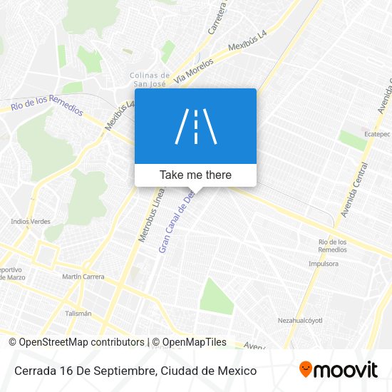 Mapa de Cerrada 16 De Septiembre