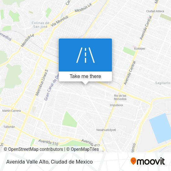 Avenida Valle Alto map