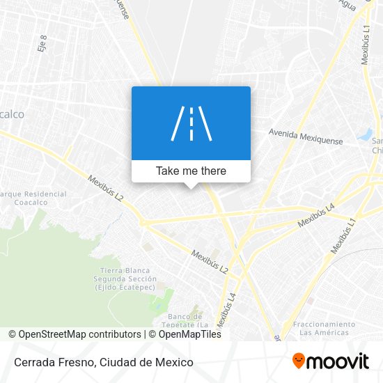 Cerrada Fresno map