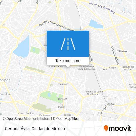 Mapa de Cerrada Ávila