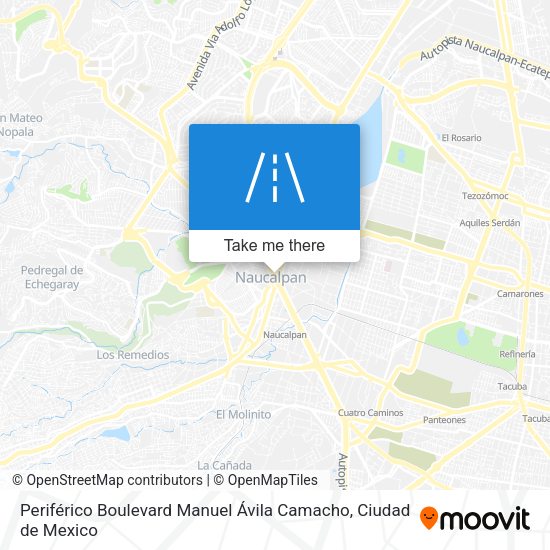 Periférico Boulevard Manuel Ávila Camacho map