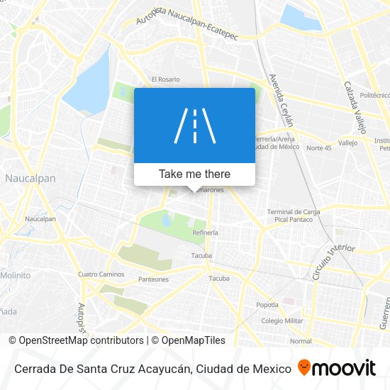Cerrada De Santa Cruz Acayucán map