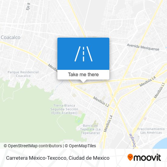 Carretera México-Texcoco map