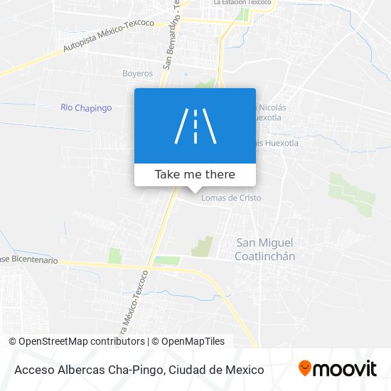 Acceso Albercas Cha-Pingo map