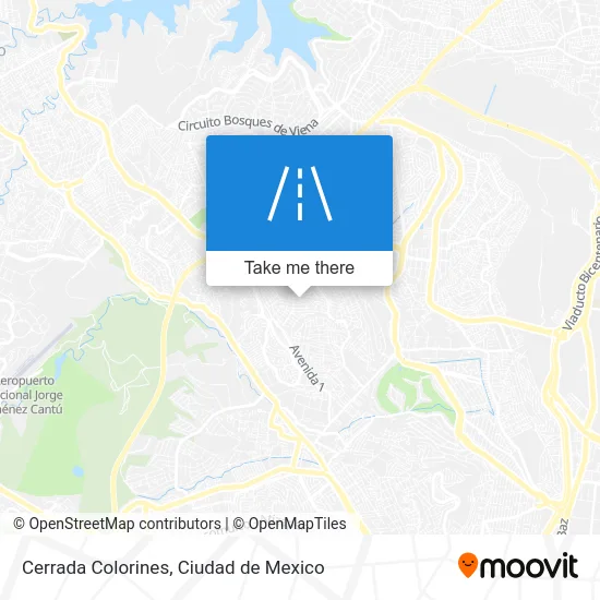 Cerrada Colorines map