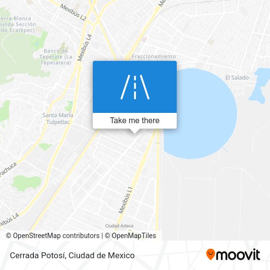 Cerrada Potosí map